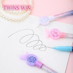 Креативная милая ручка-карандаш с блестками и жидким песком в стиле каваи, с эффектом бабочки, гель-ручка с блестками и переливающимся песком, нейтральная ручка-карандаш - Product Image 5