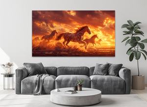 Groothandel Moderne Twilight Arabische Paarden Lopen <span class=keywords><strong>Wild</strong></span> In De Woestijn Arabische Stijl Canvas Kunst Prints Voor Interieurontwerp Projecten - Product Image 5