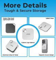 SSD Eksternal USB-C Baru 2TB 2000MB/s Baca 1700MB/s Tulis Alloy+ABS Kompatibel dengan Windows/Mac/Android