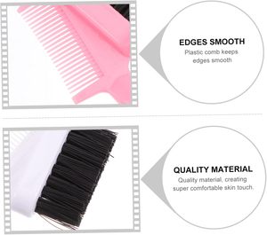 แปรงจัดแต่งทรงผมหลายสี 3 ด้าน แบบหางปลา แบรนด์ส่วนตัว สีทองชมพู แปรงจัดแต่งขอบผมแบบกำหนดเอง 3 in 1 แปรงหวีจัดแต่งขอบผม - Product Image 5