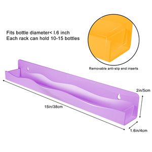 Paquete de <span class=keywords><strong>6</strong></span> estantes flotantes multicolores acrílicos de 15 pulgadas para pared de esmalte de uñas para niños libros tinta de tatuaje estante de aceites esenciales - Product Image 2