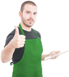 Grembiule da Cucina Riciclato Economico con Logo Personalizzato, Stampa a Sublimazione, Regolabile, Verde, con Tasche, <span class=keywords><strong>Abbigliamento</strong></span> Protettivo per Chef e Giardinaggio - Product Image 5