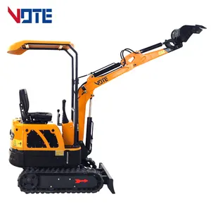 Mini Excavator 1 Ton Digger Machine Diesel Excavator Machine With Bulldozer VTW-10
