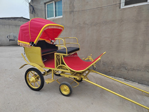 Custom Horse Buggy Más nuevo de cuatro ruedas Pink Pony Carruaje Lindo Transporte especial Personalizable - Product Image 3