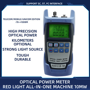 Ánh Sáng Điện Màu Đỏ Ánh Sáng Nguồn Một Máy 10Mw Quang Điện <span class=keywords><strong>Meter</strong></span> -70 Để + 10dBm 10Km Sợi Cáp Tester Với SC Và <span class=keywords><strong>FC</strong></span> Kết Nối - Product Image 2