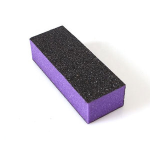 Блок для шлифовки ногтей 80/100, мини, квадратный, двусторонний, оранжевый, из ЭВА-губки, для маникюра и ухода за ногтями - Product Image 2