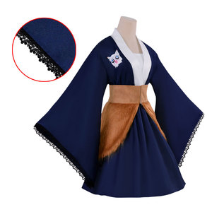 Costume de cosplay d'anime pour femmes, robe kimono, ceinture <span class=keywords><strong>obi</strong></span>, jupe plissée, personnage japonais, ensemble de fête de carnaval pour adultes - Product Image 2