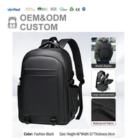 Sac à dos pour ordinateur portable en PU imperméable, grande capacité, durable, professionnel, pour les trajets quotidiens