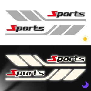 Logotipo personalizado Universal <span class=keywords><strong>Vinyl</strong></span> Side Body <span class=keywords><strong>Car</strong></span> Decalques Stripes <span class=keywords><strong>Sticker</strong></span> Auto <span class=keywords><strong>Car</strong></span> Body Decoration White Reflective <span class=keywords><strong>Sticker</strong></span> - Product Image 4