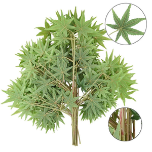 Feuilles artificielles grandes pour l'automne, décoration de jardin, faible MOQ, presque naturelles, petites feuilles d'arbres artificiels <span class=keywords><strong>en</strong></span> <span class=keywords><strong>pot</strong></span> - Product Image 1