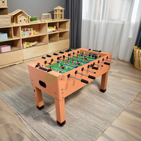 Ballon de jeu de football et joueur de baby-foot multifonctionnel en bois ABS OEM Table de baby-foot avec deux chaises pour enfants