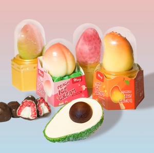 Crème glacée aromatisée à la mangue et à la pêche de qualité supérieure en gros, collation glacée fruitée, aliments exotiques, sucettes glacées au chocolat, crème glacée aux fruits - Product Image 6