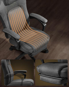 Chaises de bureau confortables à bas prix en provenance de Chine, en tissu gris, ergonomiques, petites, pour le personnel, le travail, les tâches informatiques - Product Image 4