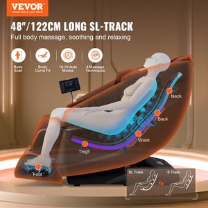 DB vente en gros Shiatsu chauffage fauteuil de massage Flexible SL-Track corps complet zéro gravité inclinable avec 10-18 modes automatiques pour Hand & Le - Product Image 2