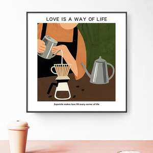 Dipinto Murale Retrò di Caffè, Arte Minimalista <span class=keywords><strong>per</strong></span> Caffetteria, Quadro su Tela con Macchina del Caffè Vintage <span class=keywords><strong>per</strong></span> <span class=keywords><strong>Cucina</strong></span>, Sala <span class=keywords><strong>da</strong></span> Pranzo, Arredamento Casa - Product Image 4