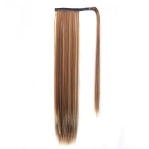 Adhesive Ponytail <b>Wig</b> Straight Synthetic Hair High Temperature Wire For Women Any Face Shape - Product Image 4