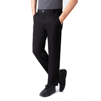 Celana Formal Pria Model Straight Leg Pinggang Sedang untuk Acara Kasual dan Bisnis