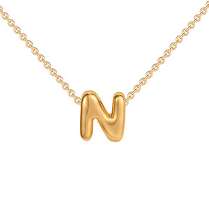 Collana con Ciondolo Alfabeto A-Z Placcato Oro 18k, Gioiello con Iniziale a Forma di Palloncino per Donne - Product Image 5