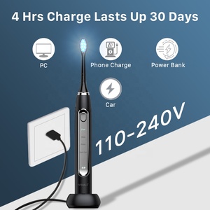 <span class=keywords><strong>Sonic</strong></span> ricaricabile accelerare i denti sbiancamento nero sbiancamento spazzolino elettrico a Led - Product Image 3