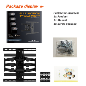 Charmount sản xuất bán buôn siêu dài chuyển động đầy đủ khung TV 32 ''-70'' xoay TV núi nghiêng + 5/-3 Max Vesa 400x400 - Product Image 6