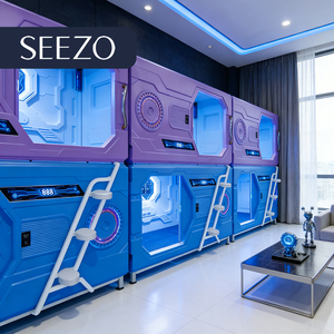 <span class=keywords><strong>Capsule</strong></span> de couchage japonaise compacte à <span class=keywords><strong>prix</strong></span> abordable, lit double superposé pour hôtel, idéal pour les petits espaces comme les pods - Product Image 1