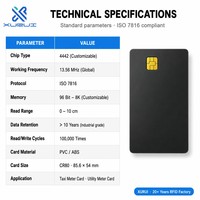 Kartu IC Kontak 4442 Chip CR80 PVC ABS Emas Kartu Pintar Kontak Cetak Kustom untuk Kartu Meteran Taksi Kartu Prabayar Utilitas