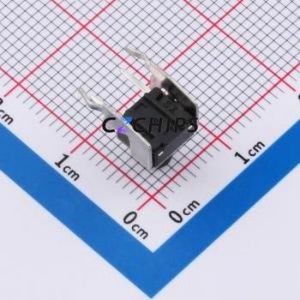 TS668ZJ 022 Tactile Switch Bent Lead Through Hole-4P,7.3x6.1mm Single Pole Single Throw Round Button 2.5N Right Angle Insert - Product Image 2