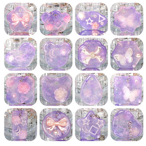 Molde de silicona DIY sin necesidad de lijar para colgantes de círculo/amarillo/corazón, llavero con bordes redondeados, modelo de suministro transfronterizo - Product Image 2