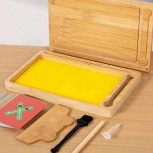 <span class=keywords><strong>Bambini</strong></span> che imparano precocemente alfabeto tracciando il <span class=keywords><strong>gioco</strong></span> lettere di tracciamento <span class=keywords><strong>carte</strong></span> Montessori Sand Writing Board vassoio - Product Image 5