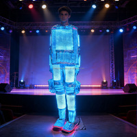 Costume à écran LED pixelisé pour spectacle, tenue futuriste cyberpunk pour spectacles sur scène, concerts, festivals, fêtes