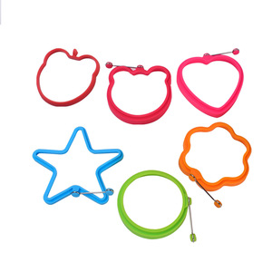 Moule à œufs en silicone avec poignée, forme d'ours, de cœur et de fleur, moule à crêpes, outil de cuisine pour la cuisson - Product Image 2