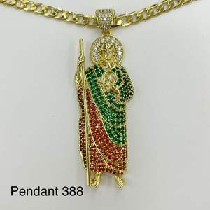 Xp100065 xuping joyería elegante simple 14K oro Jesús colgante fino cristal colgante para collar y letra colgante - Product Image 4