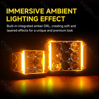Feux de croisement LED 4 pouces 60W avec DRL ambre pour usage tout-terrain