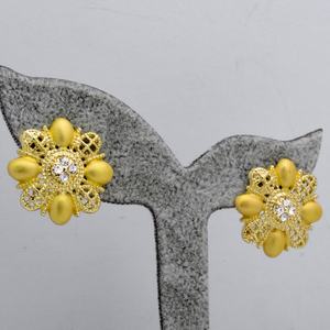 Ensemble de bijoux de mariée élégant en or 14 carats Sid Gold avec zircon pour femmes - Dropshipping Bijoux de mariée indiens - Product Image 5