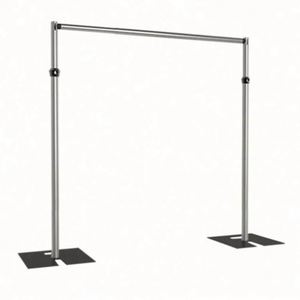 Optional Size Adjustable Silver Metal Frame <b>Pipe</b> Backdrop <b>Stand</b> Wedding Stage Decoration Display Accessories - Product Image 1