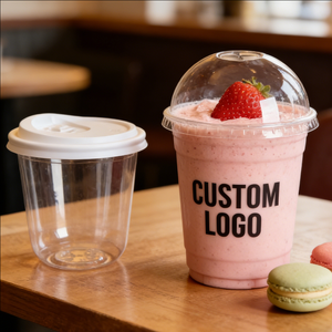 Vasos Desechables de Plástico Transparente en Forma de U de 14 oz, 20 oz y 30 oz con Tapas para Jugos, Personalizables - Product Image 6