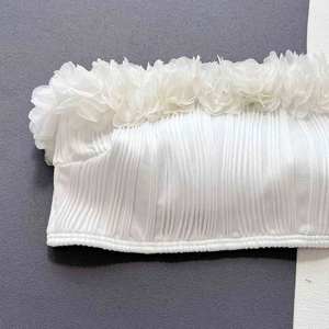 Couleur unie 2 pièces ensemble soutien-gorge <span class=keywords><strong>culotte</strong></span> femmes Sexy Bikini <span class=keywords><strong>blanc</strong></span> natation Bikini <span class=keywords><strong>maillot</strong></span> <span class=keywords><strong>de</strong></span> <span class=keywords><strong>bain</strong></span> fleur taille haute <span class=keywords><strong>blanc</strong></span> <span class=keywords><strong>maillot</strong></span> <span class=keywords><strong>de</strong></span> <span class=keywords><strong>bain</strong></span> - Product Image 4