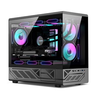 Chơi game trường hợp máy tính Micro ATX PC trường hợp HD âm thanh USB3.0 Tempered Glass với Type-C máy tính trường hợp màu trắng tháp máy chủ <span class=keywords><strong>Chassis</strong></span> - Product Image 5