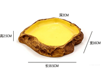 Bols en résine pour nourriture et eau des reptiles, mangeoire pour vers, bol d'alimentation pour amphibiens, décoration de terrarium pour lézards, caméléons, léopards