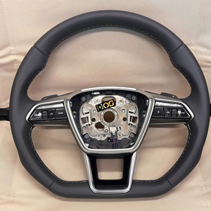 Volant de direction en fibre de carbone semi-complète avec bouton de démarrage pour <span class=keywords><strong>Audi</strong></span> TT R8 A4 A5 B8 B9 S4 RS6 A6 C7 <span class=keywords><strong>RS</strong></span> <span class=keywords><strong>Q5</strong></span> Q6 - Product Image 4
