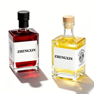 Botella de <span class=keywords><strong>Whisky</strong></span> Cuadrada de 250ml-750ml, Acabado Negro Mate y Blanco Esmerilado, Base Gruesa, <span class=keywords><strong>Etiqueta</strong></span> e Impresión Personalizadas - Product Image 5