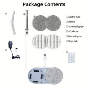 Nouveau design 2026 – Nettoyeur de tapis domestique sans fil rechargeable – Aspirateur vapeur humide/sec rotatif à 360° sans sac avec pulvérisation d'eau chaude pour hôtel - Product Image 3