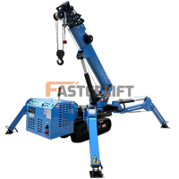 Nouveau 1.2t ~ 14t Diesel Mini Spider Crane Hydraulique Boom Lift Fly Jib Télescopique avec Pompe De Levage Crawler Spider Crane