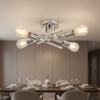 Plafonnier LED industriel moderne en fer forgé de style nordique avec interrupteur, montage en surface, éclairage intérieur multicolore pour ferme
