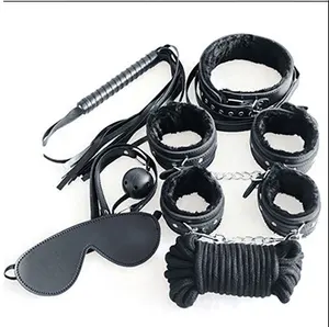 7 Pieces Adult Bdsm Bondage Kit Set Leather Bondage Sex Toy For Couple