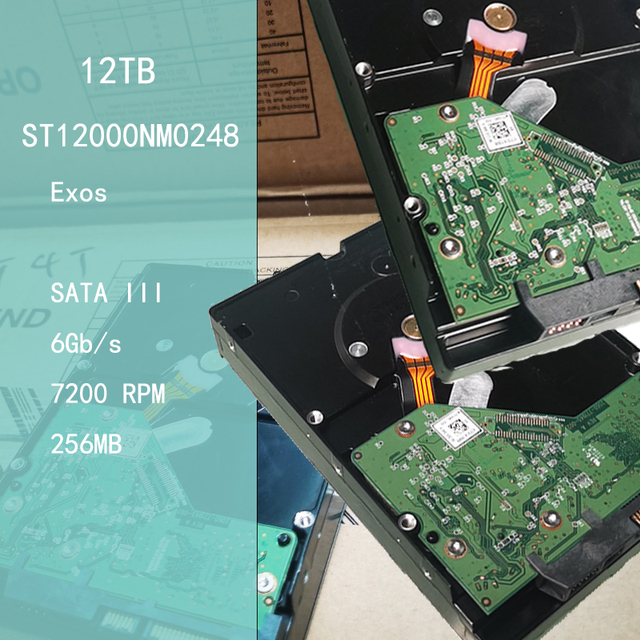 New ST12000NM0248 for 12TB HDD Used 7200RPM 256MB SATA 3.5 Inch 6Gb/s Enterprise Internal Hard Drive for Data Center