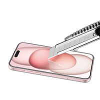 Protecteur de téléphone portable en verre trempé pour iPhone 14 15 Protecteur d'écran en verre pour téléphone 11 12 13 14 15 Pro Max