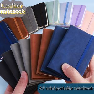 Cuaderno de Cuero Impermeable con Tapa Dura A7, Logotipo Personalizado, Mini Diario Portátil, Papel Grueso - Product Image 3