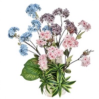Guirlande de chrysanthèmes en soie, tiges de fleurs artificielles, arrangement floral artificiel pour mariage, fête, décoration de la maison