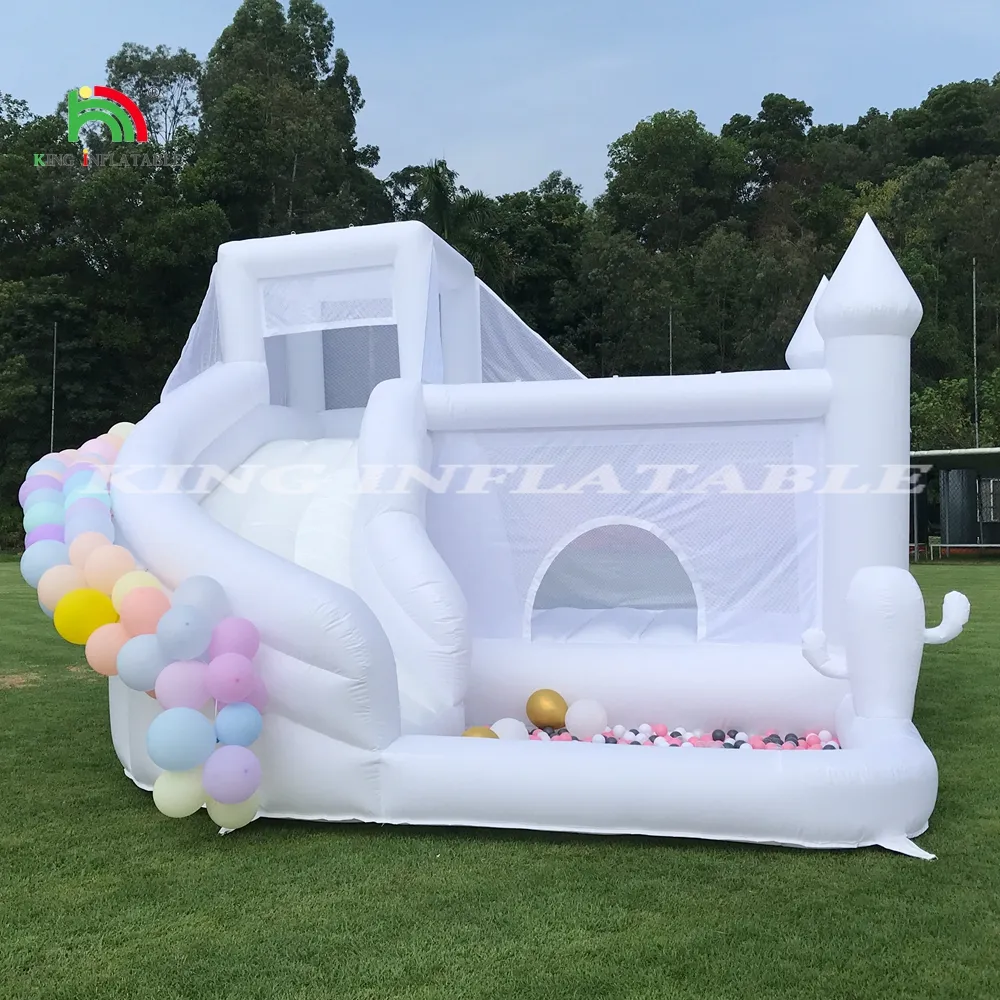 Commercial Bouncer Slide Combo Inflable Bouncy House Castle con tobogán y Pool Jumping Castle para niños adultos